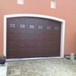 Photo porte de garage sectionnelle rustique