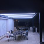 pergola et volet de nuit, éclairage led