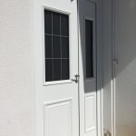 porte d'entrée aluminium blanc, 2 vantaux