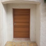 porte d'entrée moderne alu effet bois