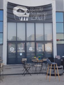 devanture salle d'escalade blocparty en aluminium